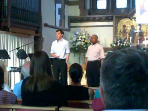 Paul Harcourt introducing Vinay Samuel Paul Harcourt introducing Vinay Samuel